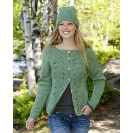 Green Luck by DROPS Design - Jakke Strikkeopskrift str. S - XXXL Green Luck by DROPS Design - Jakke Strikkeopskrift str. S - XXXL