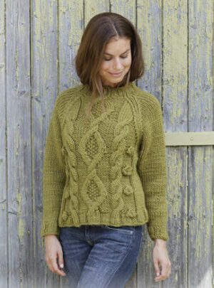 Green Tea by DROPS Design - Bluse Strikkeopskrift str. S - XXXL