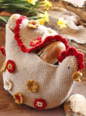Henny Penny by DROPS Design - Høne Kurv Hækleopskrift 22 cm