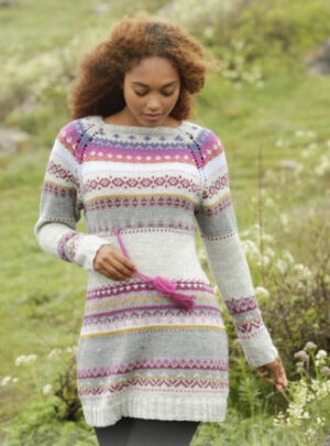 Highland Heather by DROPS Design - Kjole Strikkeopskrift str. S - XXXL