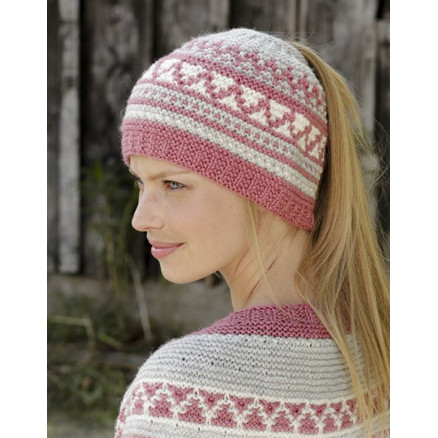 Hint of Heather Hat by DROPS Design - Hue Strikkeopskrift str. S/M - L/XL Hint of Heather Hat by DROPS Design - Hue Strikkeopskrift str. S/M - L/XL