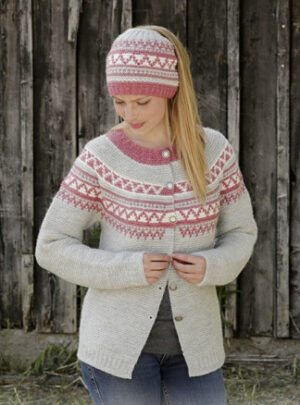 Hint of Heather by DROPS Design - Jakke Strikkeopskift str. S - XXXL