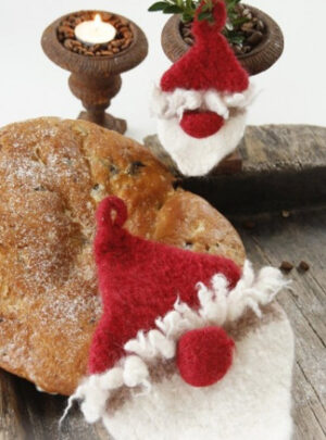 Ho Ho Ho! by DROPS Design - Filtede Nisse Grydelapper Strikkeopskrift 13x7 - 23x17 cm