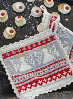 Holy Cookie! by DROPS Design - Grydelapper Strikkeopskrift 20x20 cm - 2 stk