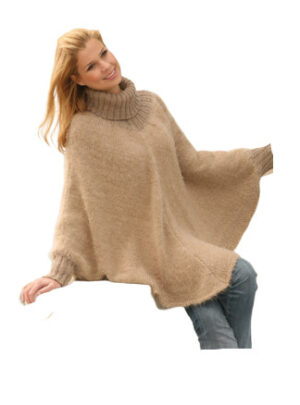 Hometown by DROPS Design - Poncho Strikkeopskrift S/M-XXL/XXXL