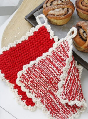 Hotspot by DROPS Design - Grydelapper Strikkeopskrift 21x21 cm