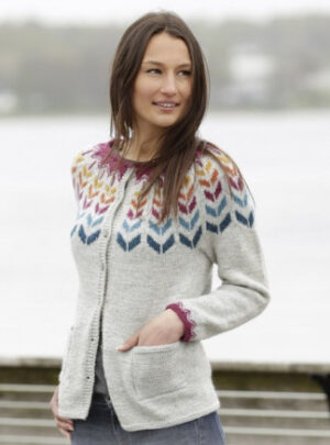 Joyride Cardigan by DROPS Design - Jakke med nordisk mønster Strikkeopskrift str. S - XXXL