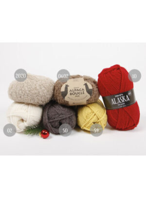 Julebluse KAL 2018 by DROPS Design Alaska og Alpaca Bouclé str. S - XXXL