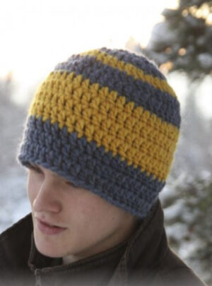Kalle by DROPS Design - Hue Hækleopskrift str. 3/5 år - Voksen