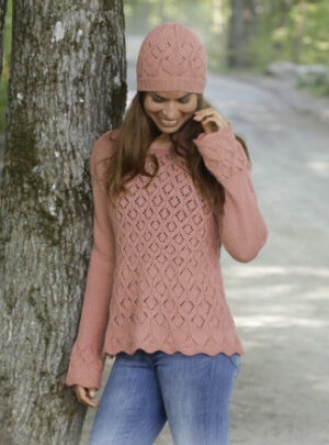 Lady Angelika by DROPS Design - Bluse Strikkeopskrift str. S - XXXL