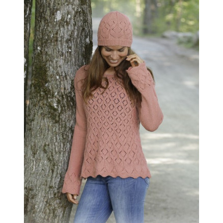 Lady Angelika by DROPS Design - Bluse Strikkeopskrift str. S - XXXL Lady Angelika by DROPS Design - Bluse Strikkeopskrift str. S - XXXL
