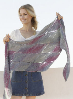 Lamella by DROPS Design - Sjal Strikkeopskrift 176x50 cm