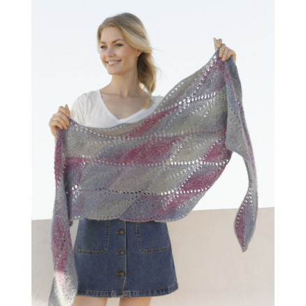 Lamella by DROPS Design - Sjal Strikkeopskrift 176x50 cm Lamella by DROPS Design - Sjal Strikkeopskrift 176x50 cm