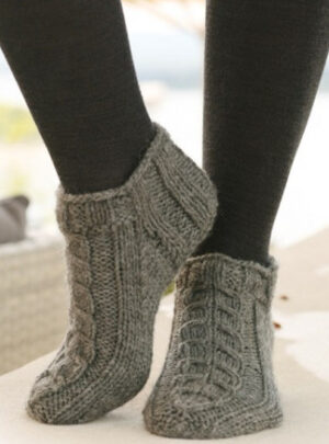 Leaf Ankle Socks by DROPS Design - Sokker Strikkeopskrift str. 35/37 - 41/43