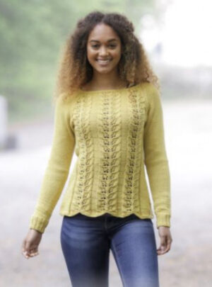 Lemon Parfait by DROPS Design - Bluse Strikkeopskrift str. S - XXXL