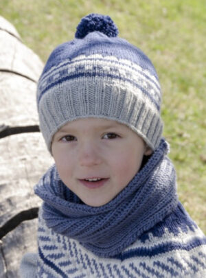 Little Adventure Set by DROPS Design - Hue og hals Strikkeopskrift str. 3/5 - 10/12 år
