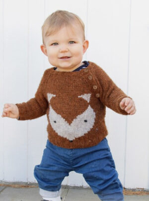 Little Fox by DROPS Design - Bluse Strikkeopskrift str. 1/3 mdr - 7/8 år