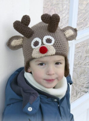 Little Rudolph by DROPS Design - Hue Hækleopskrift str. 6/9 mdr - 9/10 år