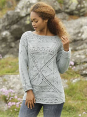 Lucky Charm by DROPS Design - Bluse Strikkeopskrift str. S - XXXL