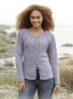 Magic Web Cardigan by DROPS Design - Jakke Strikkeopskrift str. S - XXXL