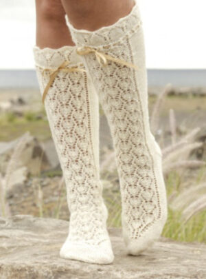 Marie Antoinette by DROPS Design - Knæstrømper Strikkeopskrift str. 35/37 - 41/43