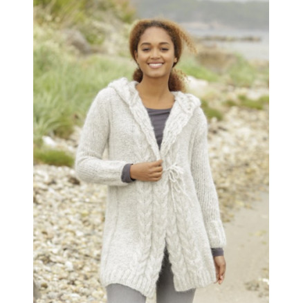 Melody of Snow by DROPS Design - Jakke Strikkeopskrift str. XS/S - XXXL Melody of Snow by DROPS Design - Jakke Strikkeopskrift str. XS/S - XXXL
