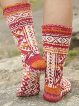 Mexican Sunset by DROPS Design - Sokker Strikkeopskrift str. 35/37 - 41/43