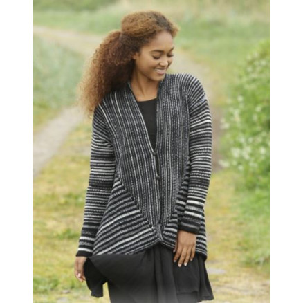 Midnight Roads by DROPS Design - Jakke Strikkeopskrift str. S - XXXL Midnight Roads by DROPS Design - Jakke Strikkeopskrift str. S - XXXL