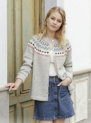 Mina Cardigan by DROPS Design - Jakke Strikkeopskrift str. S - XXXL