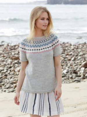 Mina by DROPS Design - Top Strikkeopskrift str. S - XXXL