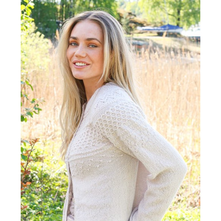 Miss Summerbee Cardigan by DROPS Design - Cardigan Strikkeopskrift str. S - XXXL Miss Summerbee Cardigan by DROPS Design - Cardigan Strikkeopskrift str. S - XXXL
