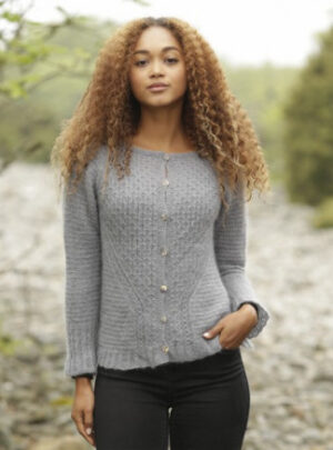 Misty Harbor Cardigan by DROPS Design - Jakke Strikkeopskrift str. S - XXXL