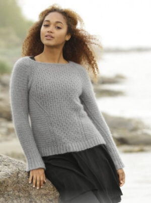 Misty Harbor by DROPS Design - Bluse Strikkeopskrift str. S - XXXL