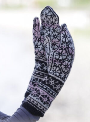 Moonflower Mittens by DROPS Design - Vanter Strikkeopskrift str. One size