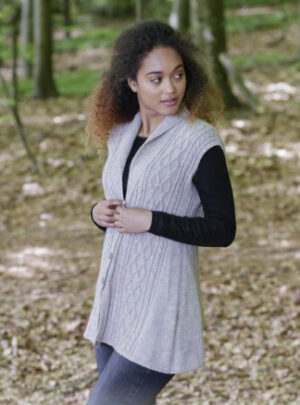 Morgan's Daughter Vest by DROPS Design - Vest Strikkeopskrift str. S - XXXL