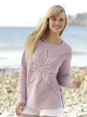 Morning Star by DROPS Design - Bluse Strikkeopskrift str. S - XXXL