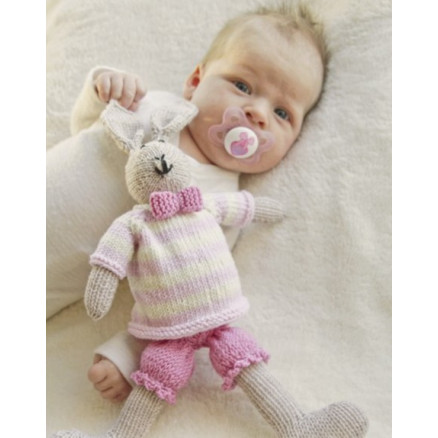 Mrs. Bunny by DROPS Design - Baby Bamse Strikkeopskrift Mrs. Bunny by DROPS Design - Baby Bamse Strikkeopskrift