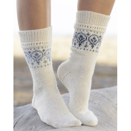 Nordic Summer Socks by DROPS Design - Sokker Strikkeopskrift str. 35/37 - 41/43 Nordic Summer Socks by DROPS Design - Sokker Strikkeopskrift str. 35/37 - 41/43