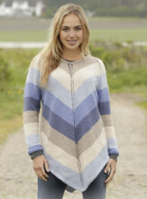 Ocean Stripes by DROPS Design - Tunika Strikkeopskrift str. S - XXXL