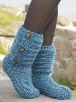 One Step Ahead by DROPS Design - Tøfler Strikkeopskrift str. 35/37 - 40/42