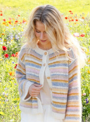 Pastel Spring Cardigan by DROPS Design - Cardigan Strikkeopskrift str. S - XXXL