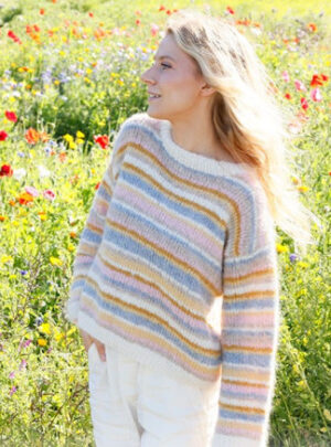 Pastel Spring by DROPS Design - Bluse Strikkeopskrift str. S - XXXL