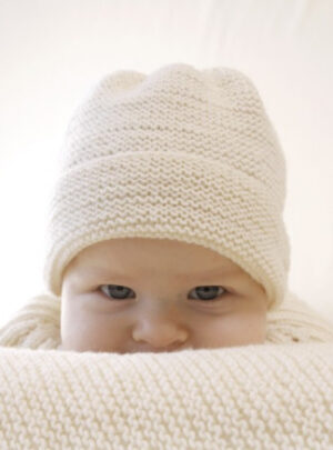 Peek-a-boo by DROPS Design - Baby Hue Strikkeopskrift str. Præmatur - 3/4 år