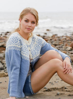 Periwinkle Jacket by DROPS Design - Jakke Strikkeopskrift str. S - XXXL
