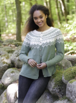 Perles du Nord Jacket by DROPS Design - Jakke Strikkeopskrift str. S - XXXL
