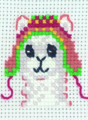 Permin Broderikit Alpaca 8x8cm
