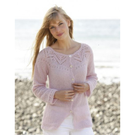 Pink Connection Cardigan by DROPS Design - Jakke Strikkeopskrift str. S - XXXL Pink Connection Cardigan by DROPS Design - Jakke Strikkeopskrift str. S - XXXL