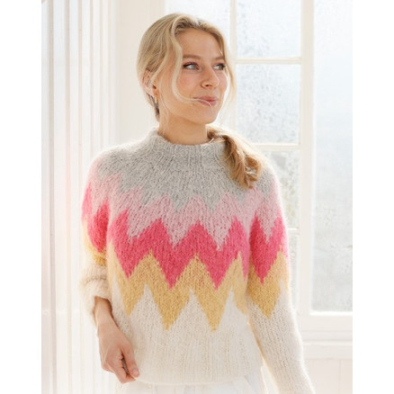 Pink Lemonade Sweater by DROPS Design - Bluse Strikkeopskrift str. S - XXXL Pink Lemonade Sweater by DROPS Design - Bluse Strikkeopskrift str. S - XXXL