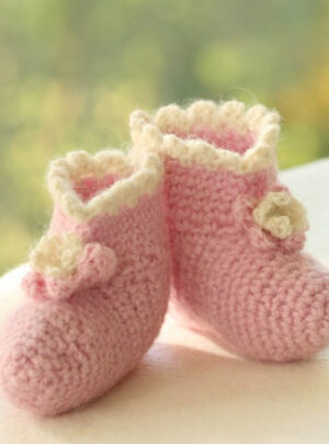 Princess Boots by DROPS Design - Baby Tøfler Hækleopskrift str. 1/3 mdr - 3/4 år