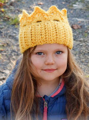 Queen Sofie by DROPS Design - Krone Hækleopskrift str. 2 - 7/8 år